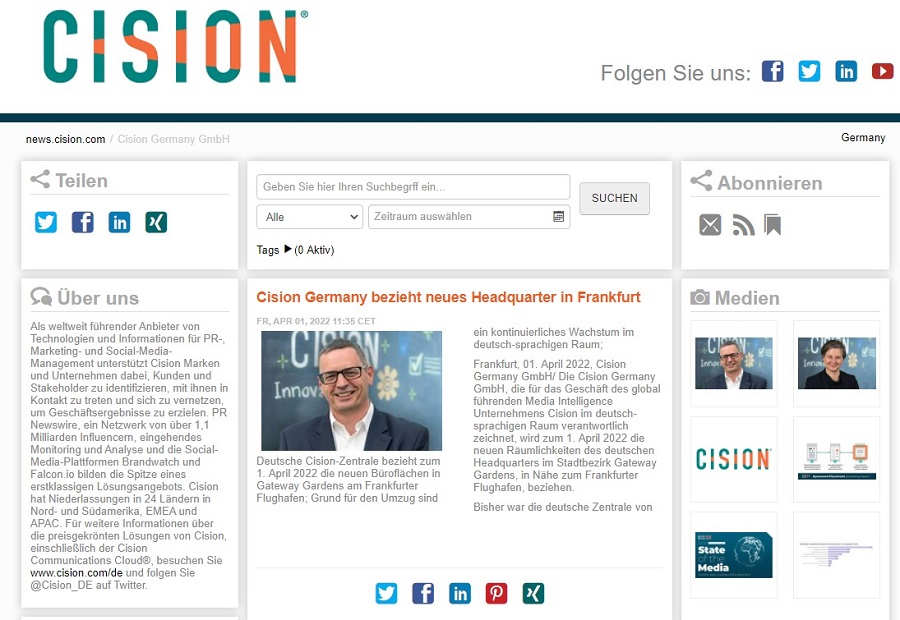 Cision Germany Newsroom