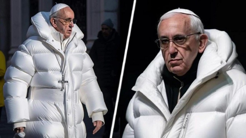 KI-generiertes Bild von Papst Franziskus