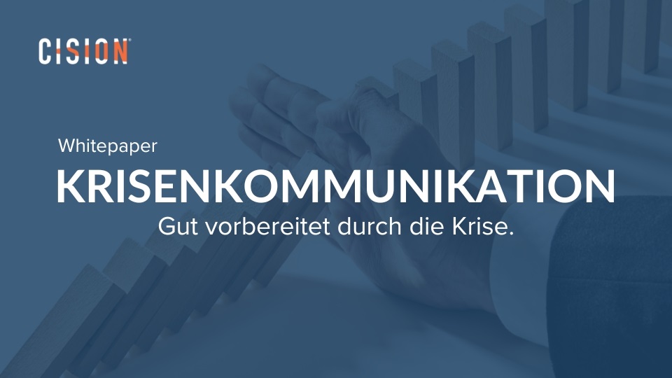 Cision Whitepaper Cover - Krisenkommuniktion für Unternehmen