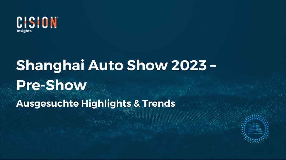 Shanghai Auto Show Pre Show Report